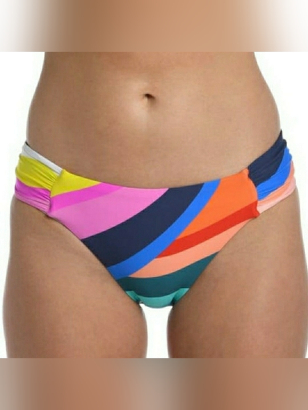 LA BLANCA | Women's Rainbow Sunscape Side-Shirred Hipster Bikini Bottoms